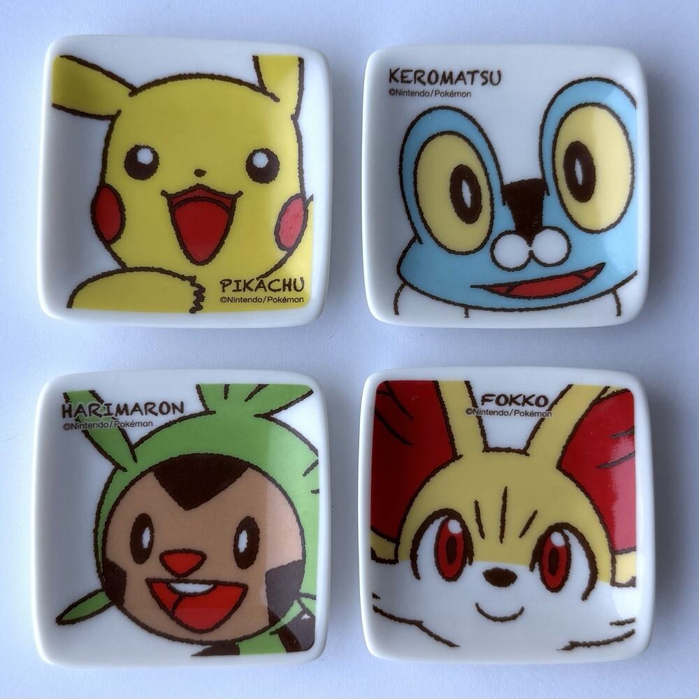 Pokemon Porcelain Chopstick Rest 2.25” Pikachu, Keromatsu, Harimaron, Fokko